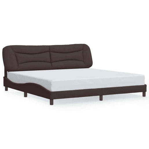 Estrutura de Cama de casal moderno com LED - 200x200 cm tecido