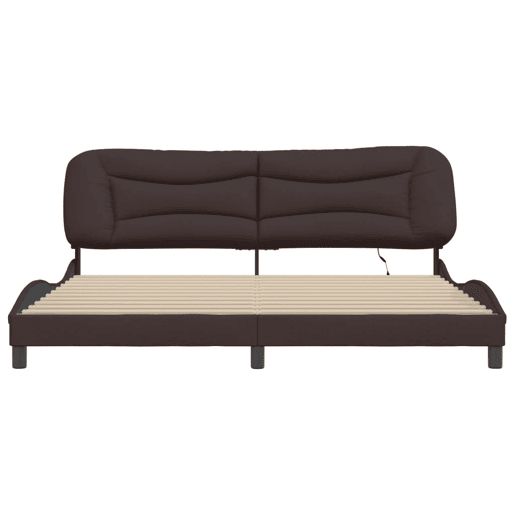 Estrutura de Cama de casal moderno com LED - 200x200 cm tecido
