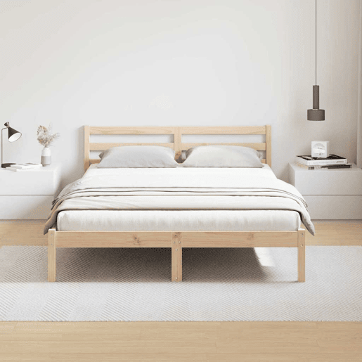 Estrutura De Cama De Casal King Size - Castanho 215,5 x 165,5 x 69,5 cm