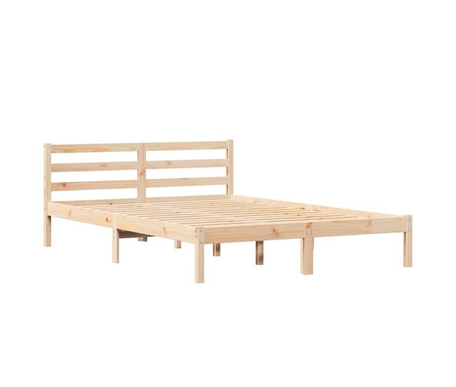 Estructura de cama matrimonial comodidad con cabecera - marrón 225,5 x 145,5 x 69,5 cm