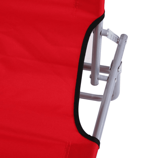 Outsunny Conjunto de 2 Espreguiçadeiras Dobrável de Jardim Reclináveis com Toldo Desmontável Ângulo Regulável e Encosto Ajustável em 4 Níveis 187x58x36 cm Vermelho