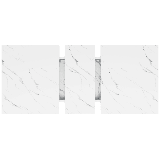 Conjunto de sala de jantar de 5 peças 120(160)x80x76 cm - Mesa extensível com 4 cadeiras de couro sintético cinza - Branco Conjunto de sala de jantar de 5 peças 120(160)x80x76 cm - Mesa extensível com 4 cadeiras de couro sintético cinza - Branco