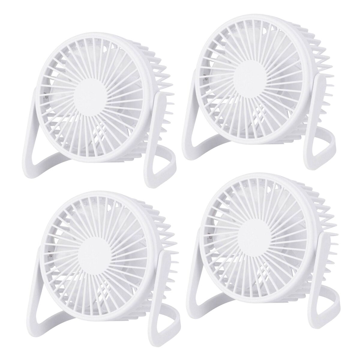 Well Home Juego de 4 Ventiladores de mesa