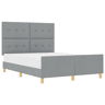 Estrutura da Cama de casal simple Cinzento-claro 160 x 200 cm tecido