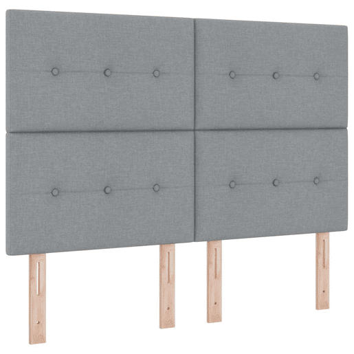 Estrutura da Cama de casal simple Cinzento-claro 160 x 200 cm tecido Estrutura da Cama de casal simple Cinzento-claro 160 x 200 cm tecido