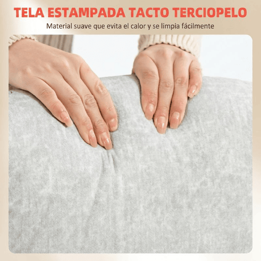 HOMCOM Cadeira de Escritório Apoios de Braços Rebatíveis Assento com Molas Altura Ajustável Função Basculante e Estofada em Veludo 68x69x118 cm Creme
