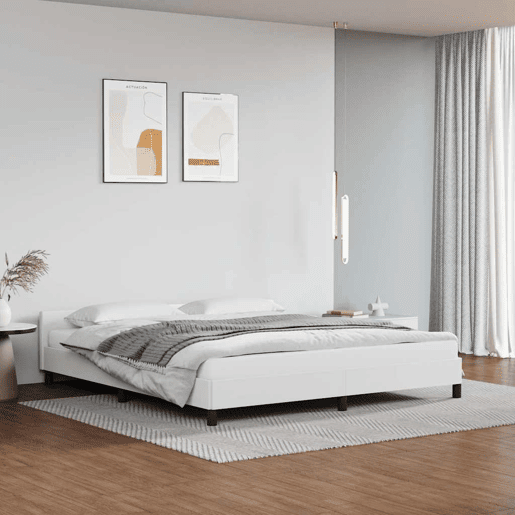 Estrutura De Cama Dupla para adultos c cabeceira - 180x200 cm branco