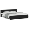 Estrutura de Cama de casal para adultos com cabeceira 200x200 cm preto