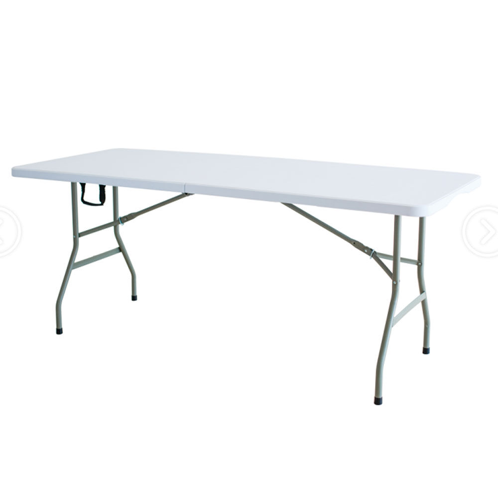 Mesa plegable multifuncional 180 x 74 x 74 cm con asa para facilitar su desplazamiento