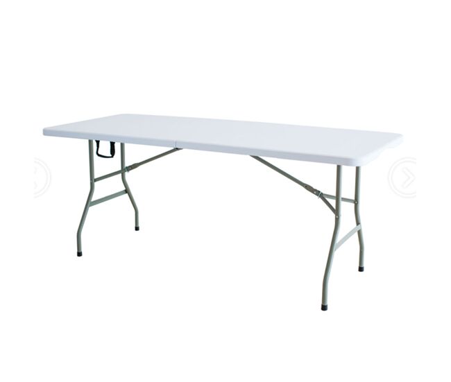 Mesa plegable multifuncional 180 x 74 x 74 cm con asa para facilitar su desplazamiento