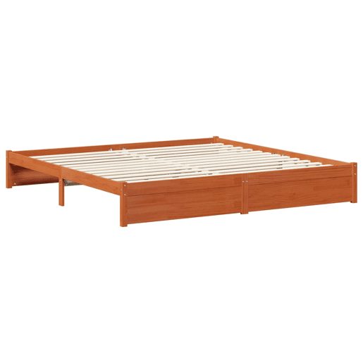 Estrutura da Cama de casal moderno com gaveta - Marrom Cera 200 x 200 cm