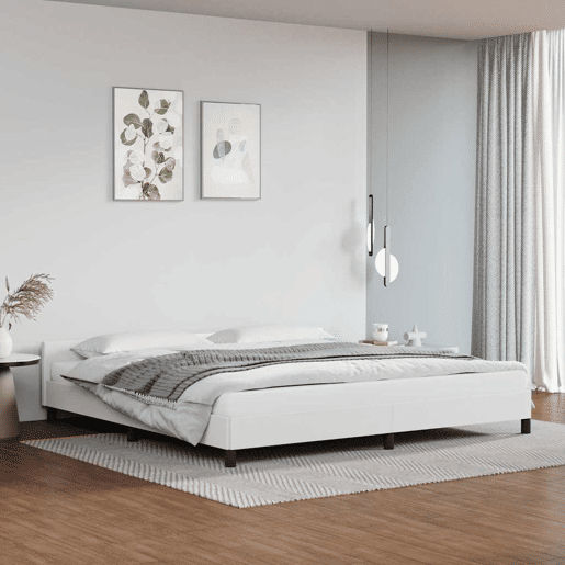 Estrutura De Cama Dupla para adultos c cabeceira - 200x200 cm branco
