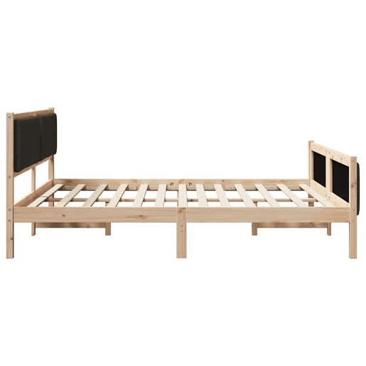 Estrutura de cama de casal com cabeceira - Preto 180 x 200 cm tecido