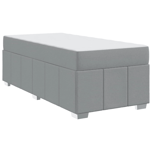 Estrutura de cama de solteiro Design com colchão Cinzento-claro 80 x 200 cm tecido Estrutura de cama de solteiro Design com colchão Cinzento-claro 80 x 200 cm tecido