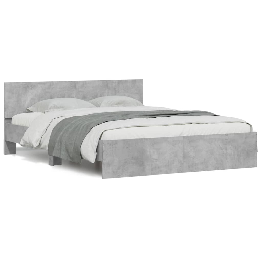Estructura de cama matrimonial 155x203 Gris