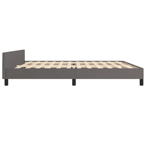 Estrutura Cama de casal para adultos c cabeceira sem colchão 200x200 cm cinzento