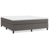 Estrutura de Cama de casal moderno com molas 160x200 cm couro artificial cinzento