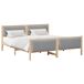 Estructura De Cama Doble Matrimonial 185x209 Estructura De Cama Doble Matrimonial 185x209 Blanco/ Gris Claro