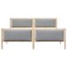 Estructura De Cama Doble Matrimonial 185x209 Estructura De Cama Doble Matrimonial 185x209 Blanco/ Gris Claro