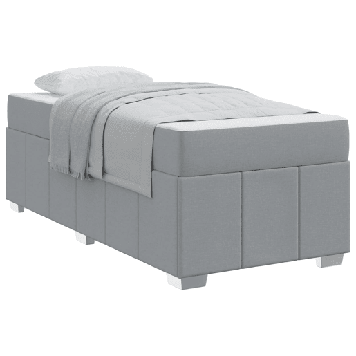 Estrutura De Cama De Solteiro Simple - Cinzento-claro 120 x 190 cm tecido