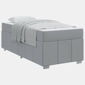 Estrutura De Cama De Solteiro Simple - Cinzento-claro 120 x 190 cm tecido