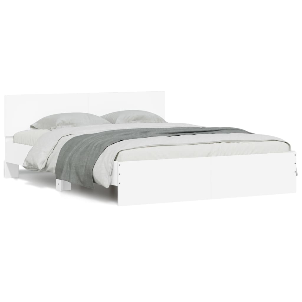 Estructura de cama matrimonial 155x203 Blanco