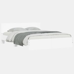 Estrutura de Cama de casal moderno com cabeceira 150x200 cm branco