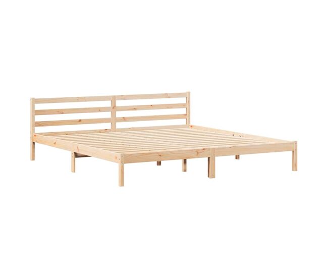 Estructura de cama matrimonial comodidad con cabecera - marrón 225,5 x 205,5 x 69,5 cm