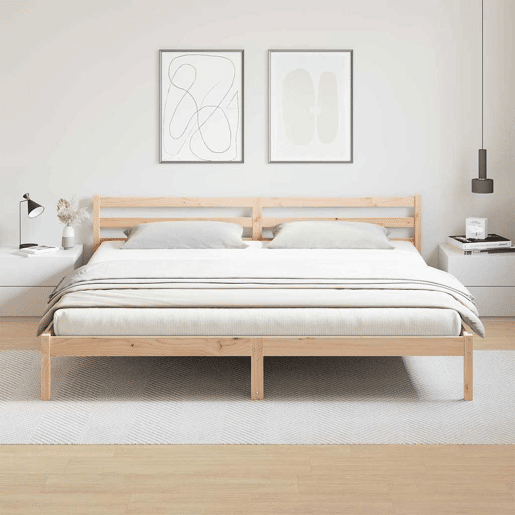 Estrutura De Cama De Casal King Size - Castanho 225,5 x 205,5 x 69,5 cm