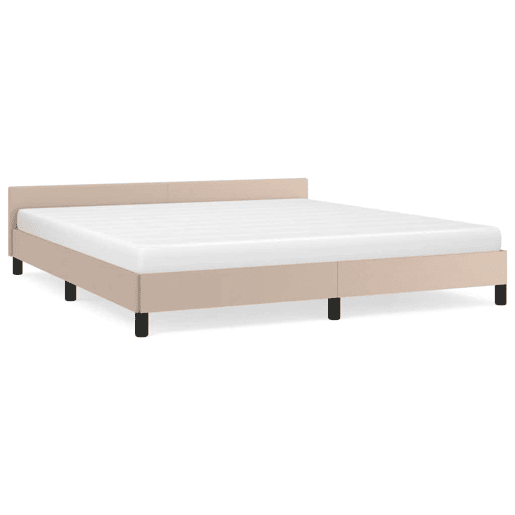 Estrutura Cama de casal para adultos c cabeceira sem colchão 180x200 cm cappuccino