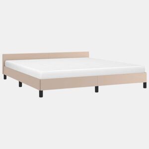 Estrutura Cama de casal para adultos c cabeceira sem colchão 180x200 cm cappuccino