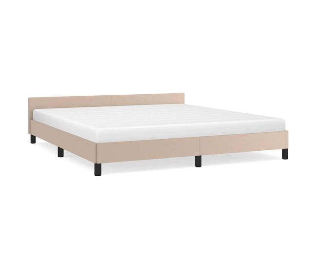 Estructura de cama doble matrimonial con cabecero - capuchino 180x200cm