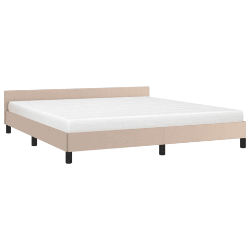 Estrutura Cama de casal para adultos c cabeceira sem colchão 180x200 cm cappuccino