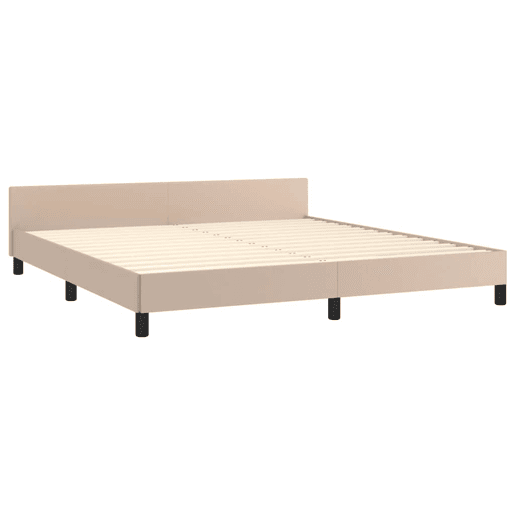 Estrutura Cama de casal para adultos c cabeceira sem colchão 180x200 cm cappuccino