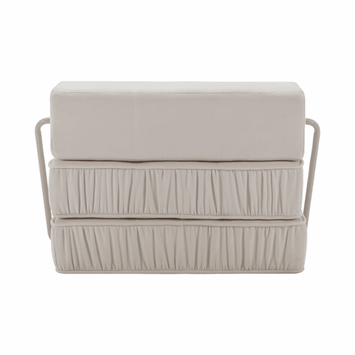 Sofá-cama dobrável de 1 lugar - poltrona convertível, futon, colchão de chão, almofada traseira removível - branco