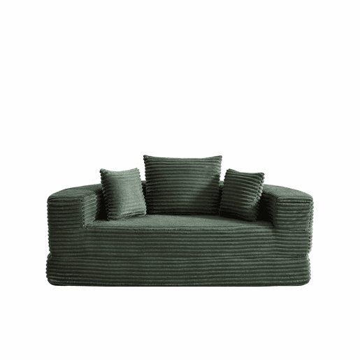 Sofá-cama de 1 lugar - 2 em 1, sofá semicircular e cama redonda - verde Sofá-cama de 1 lugar - 2 em 1, sofá semicircular e cama redonda - verde