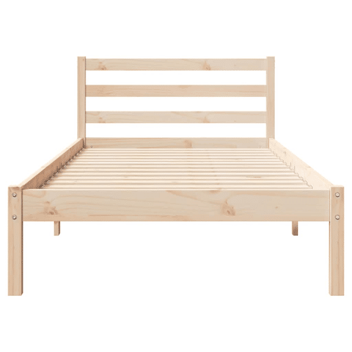 Estrutura de cama de solteiro para adultos com cabeceira Castanho 225,5 x 85,5 x 69,5 cm