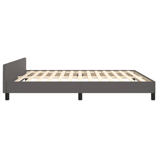 Estrutura Cama de casal para adultos c cabeceira sem colchão 180x200 cm cinzento