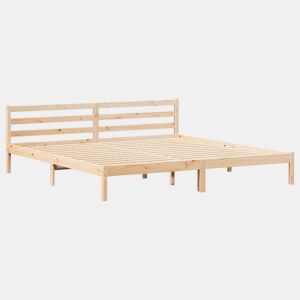 Estrutura De Cama De Casal King Size - Castanho 215,5 x 185,5 x 69,5 cm