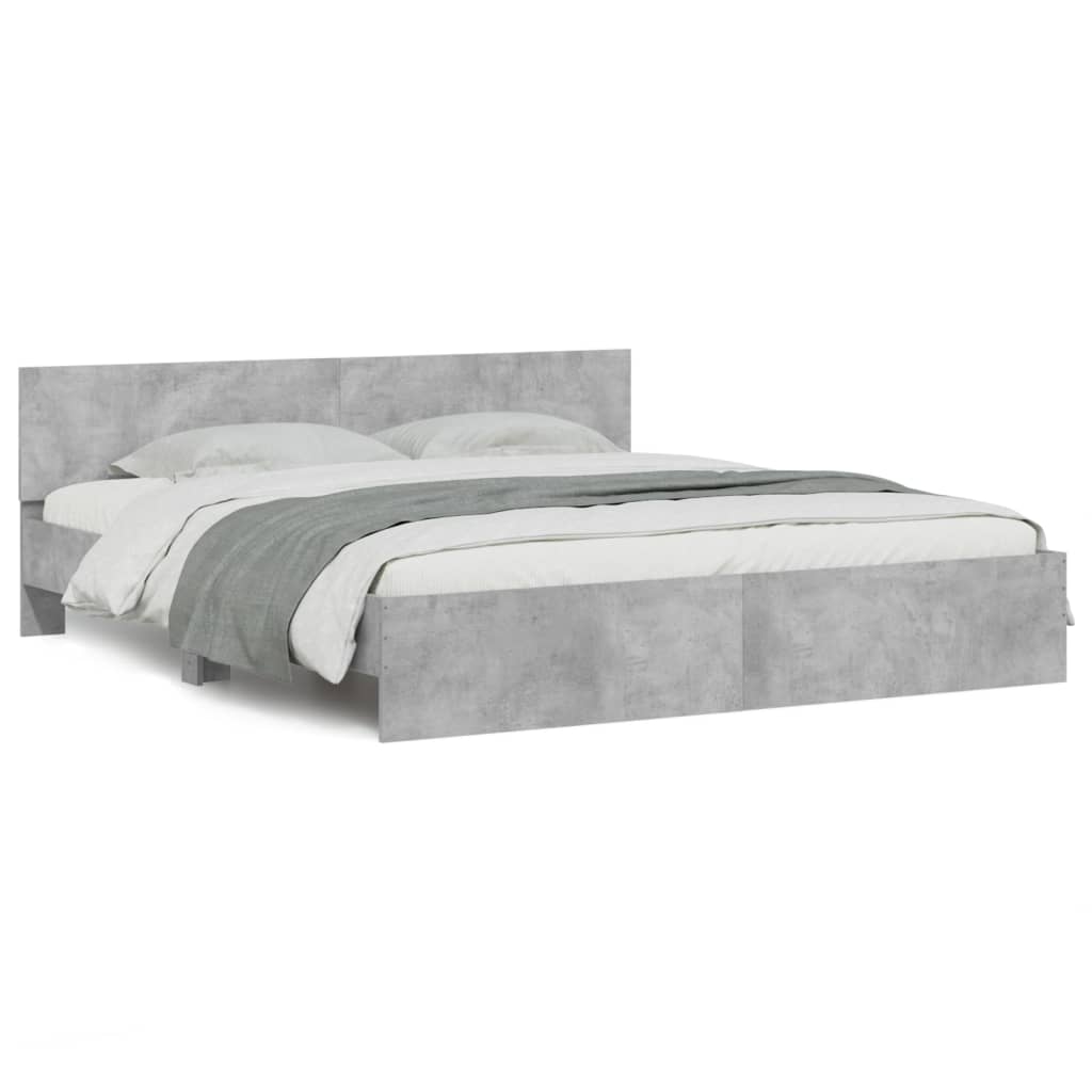 Estructura de cama matrimonial 185x203 Gris