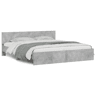 Estrutura de Cama de casal moderno com cabeceira 180x200 cm cinzento cimento