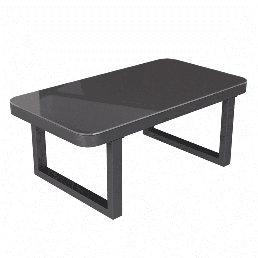 Conjunto de jardim para 6 pessoas - sofá de canto com encosto e braços trançados, estrutura em aço galvanizado, inclui mesa de centro - cinzento