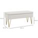 Banco Pie Cama Lino Sintético, Acero HOMCOM 100x40 Banco Pie Cama Lino Sintético, Acero HOMCOM 100x40 Crudo