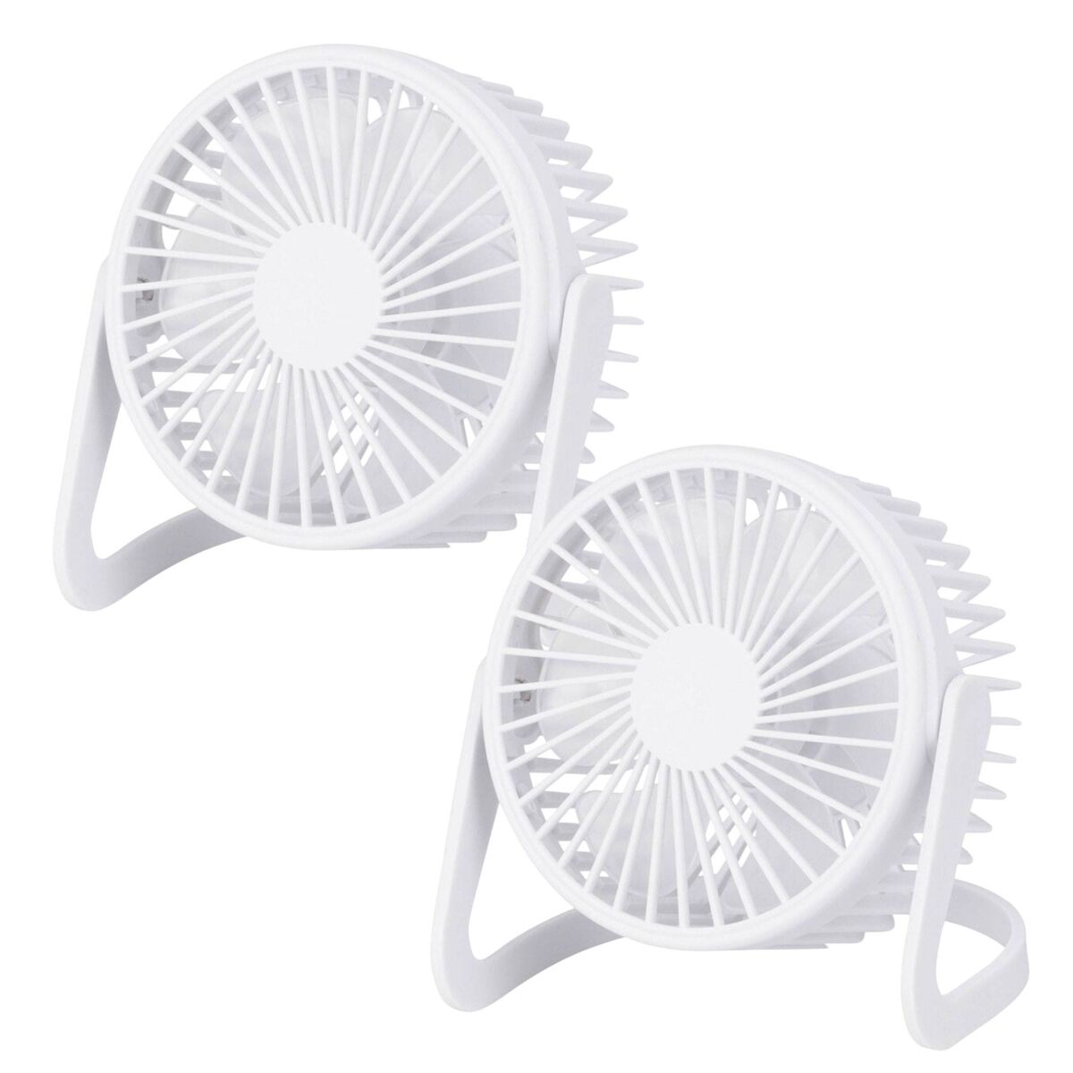 Well Home Juego de 2 Ventiladores de mesa