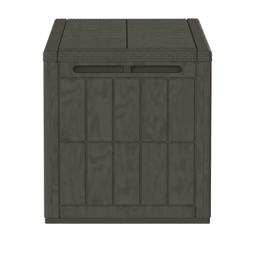 Outsunny Baú Exterior Capacidade 440L Baú de Armazenamento Exterior em Resina Resistente à Água e aos Raios UV com Tampa Bloqueável Barras de Gás e Alças Laterais para Jardim 133x62x65 cm Castanho