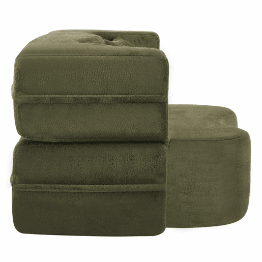 Sofá-cama de 2 lugares - dobrável, futon comprimido, sem montagem - verde