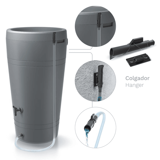 Conjunto de acessórios para tanquesbarris de água da chuva