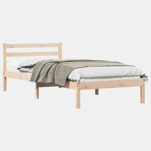 Estrutura De Cama De Casal King Size - Castanho 215,5 x 105,5 x 69,5 cm