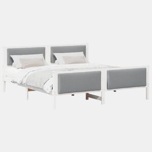 Estrutura De Cama De Casal Simple King Size - Cinzento-claro 180 x 200 cm tecido