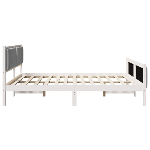 Estrutura De Cama De Casal Simple King Size - Cinzento-claro 180 x 200 cm tecido